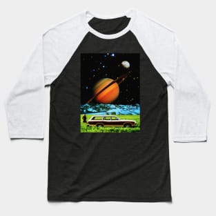 Field Of Dreams - Space Collage, Retro Futurism, Sci-Fi Baseball T-Shirt